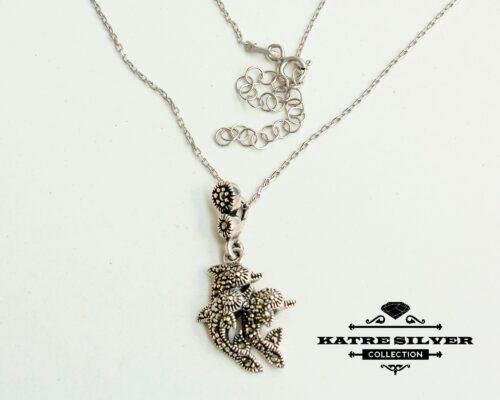 Marcasite Dolphin, Marcasite Pendant, Dolphin Pendant, Marcasite 925, Silver Dolphin, Dolphin Necklace, Made in Turkey - Image 6