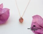 Rose Gold Plated Sultanite Diaspore Teardrop Necklace, Diaspore Necklace, Diaspore Pendant, Sultanite Necklace, Teardrop Necklace, Minimalist - Image 3