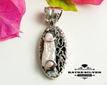 unique pearl pendant 925 sterling silver natural pearl necklace for women