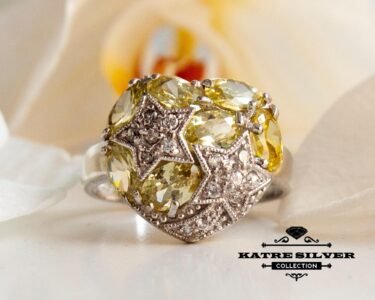 Star Heart Ring, Heart Shaped Ring, Silver Star Ring, Star Ring, Silver Heart Ring, Heart Ring, Heart Jewelry, Love Ring, Star Jewelry, Ring - Image 3