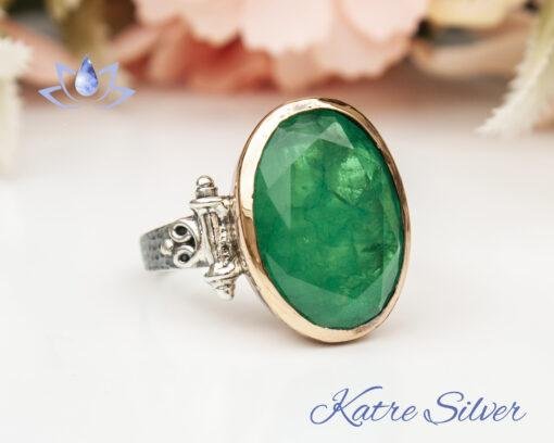 Teardrop Paraiba Tourmaline Oval Cut Aesthetic Design Ring, Apatite Ring, Green Unique Ring, Custom Ring, Green Diamond Ring, Gift for Women