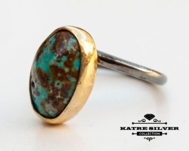 Oval Turquoise Ring, Navajo Ring, Turquoise Ring, Handmade Ring, Turquoise Jewelry, Statement Ring, Boho Ring, Natural Turquoise, Unique Ring - Image 4