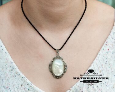 Stunning Large Shell Pendant Necklace 925 Sterling Silver – Handmade Seashell Statement Jewelry, White Ocean Inspired Summer Gift for Women - Image 2