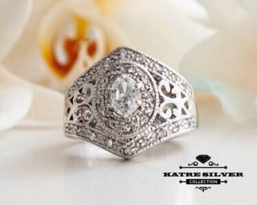 Drops Ring Statement – Stunning 925 Sterling Silver Modern Boho Ring, Unique Handmade Large Designer Ring Gift for Women - Image 3