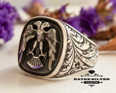 Double-Headed Eagle Ring, Ottoman Ring, Eagle Jewelry, Men's Ring, Silver Mens Ring, Solid Silver Ring, Unique Ring, 925 Silver Ring, Ring - Image 5
