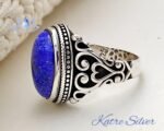 Unique Mens Ring Lapis Lazuli Ring Sterling Silver Boho Jewelry Handcrafted Silver Rings Turkish Ring Authentic Piece of Mens Silver Jewelry - Image 7