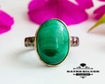 Green Malachite Ring, Malachite Ring, Natural Malachite, Handmade Ring, Malachite Jewelry, Statement Ring, Gift Ring, Boho Ring, Green Ring - Image 3