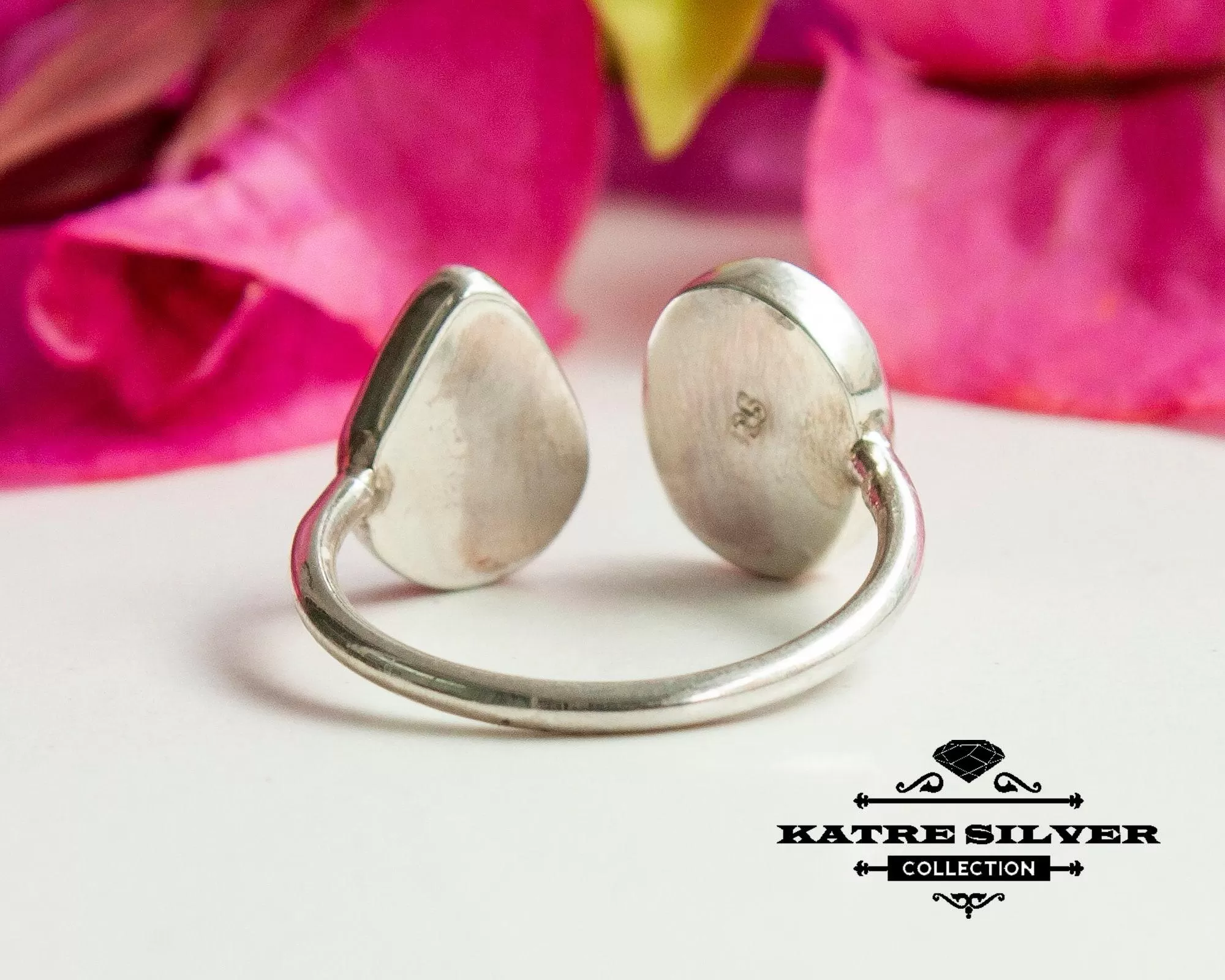 Mosaic Lapis Malachite Ring – Stunning 925 Sterling Silver Geometric Open Ring, Adjustable Handmade Statement Jewelry Gift for Women - Image 8