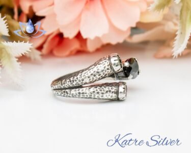 Sapphire Emerald Ruby Natural Stone Adjustable Ring, Mixed Gemstone Rings, Vintage Multi Stone Ring, Natural Stone Gift Ring - Image 7