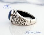 Men's Ring with Blue Kyanite Stone, Raw Stone Ring, Blue Kyanite, Meditation Ring, Blue Kyanite Jewelry, Lucky Ring, Gift for Men - Image 6