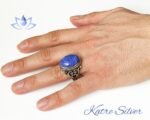 Unique Mens Ring Lapis Lazuli Ring Sterling Silver Boho Jewelry Handcrafted Silver Rings Turkish Ring Authentic Piece of Mens Silver Jewelry - Image 2