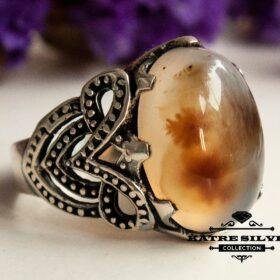 Mens Handmade Ring, Ottoman Mens Ring, Turkish Handmade Silver Men Ring, Yemeni Agate Ring, Gift for Him, 925k Sterling Silver Ring, Agate