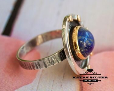 Stunning Lapis Lazuli Ring 925 Sterling Silver – Handmade Round Blue Stone Statement Ring, Elegant Gemstone Ring for Women - Image 6