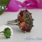 sultanite ring 925 sterling silver color changing diaspore gemstone ring