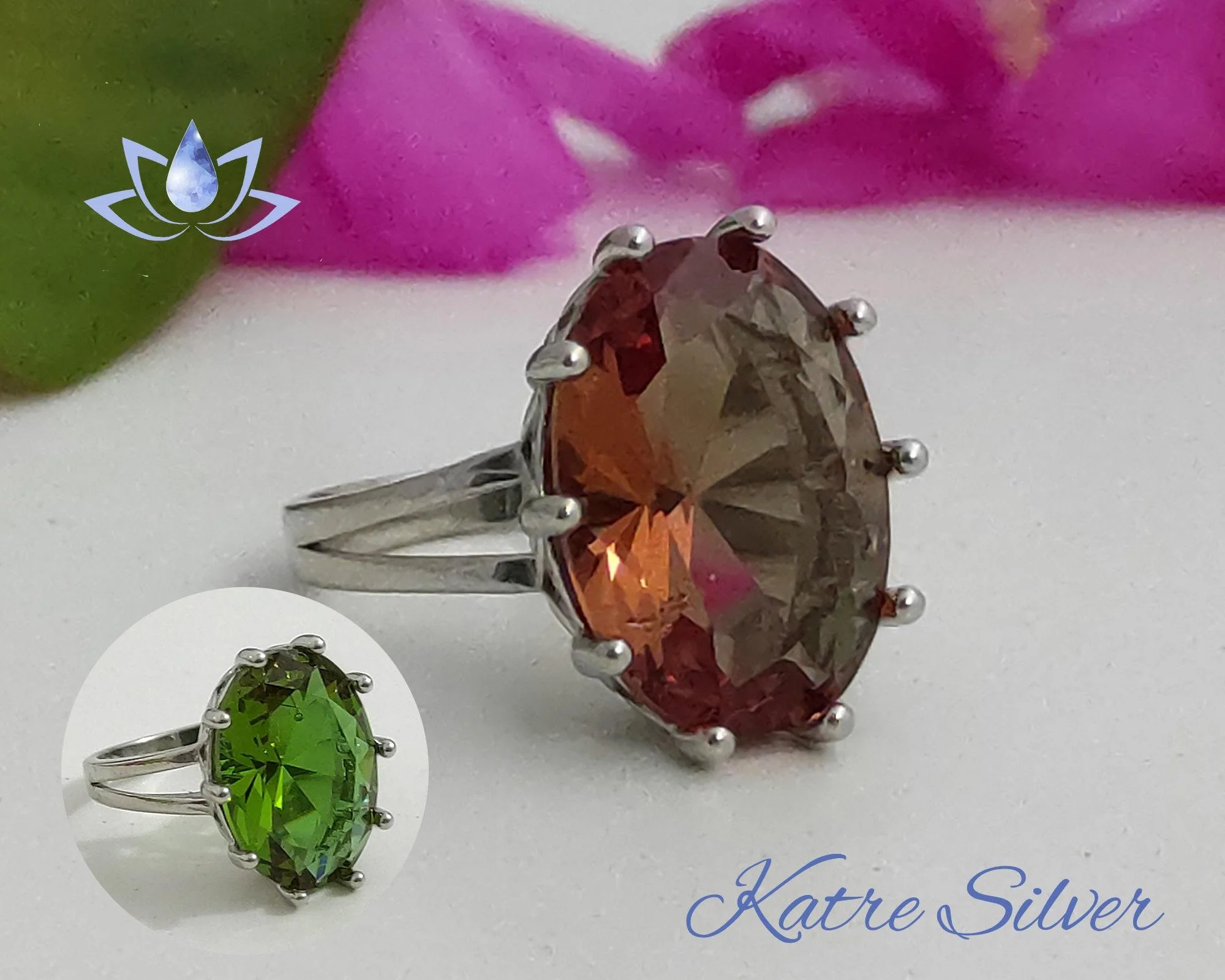 sultanite ring 925 sterling silver color changing diaspore gemstone ring