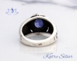 Men's Ring with Blue Kyanite Stone, Raw Stone Ring, Blue Kyanite, Meditation Ring, Blue Kyanite Jewelry, Lucky Ring, Gift for Men - Image 8