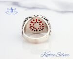 Islamic Agate Mens Ring, Agate Rings, Aqeeq Ring for Men, Mens Red Agate Ring, Silver Ring Men, Muslim Ring, Ring for Men, Gift for Him - Image 7