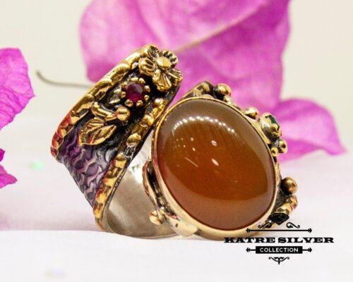 Boho Agate Ring, Agate Ring, Boho Ring, Statement Ring, Boho Jewelry, Agate Jewelry, Vintage Ring, Unique Ring, Handmade Ring, Adjustable Ring