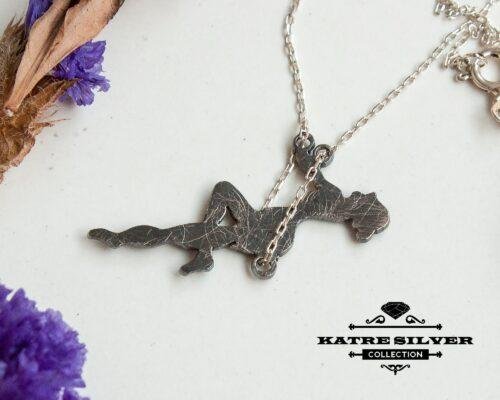 Dainty Swinging Girl, Girl on Swing Necklace, Dainty Necklace, Delicate Necklace, Hanging Girl, Gift Ideas, Gymnastic Jewelry, Women Necklace - Image 7