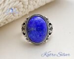 Unique Mens Ring Lapis Lazuli Ring Sterling Silver Boho Jewelry Handcrafted Silver Rings Turkish Ring Authentic Piece of Mens Silver Jewelry - Image 4