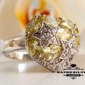 Star Heart Ring, Heart Shaped Ring, Silver Star Ring, Star Ring, Silver Heart Ring, Heart Ring, Heart Jewelry, Love Ring, Star Jewelry, Ring