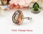 Zultanite Ring with Pear Cut Vintage Ring, Engagement Ring, Color Changing Diaspore Gem, Hand Made Ring, Color Changing Ring, Gift for Her