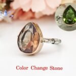 Zultanite Ring with Pear Cut Vintage Ring, Engagement Ring, Color Changing Diaspore Gem, Hand Made Ring, Color Changing Ring, Gift for Her