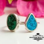 Mosaic Ring, Malachite Ring, Mosaic Stone, Southwestern Ring, Open Ring, Turquoise Ring, Adjustable Ring, Mosaic Jewelry, Geometric Ring