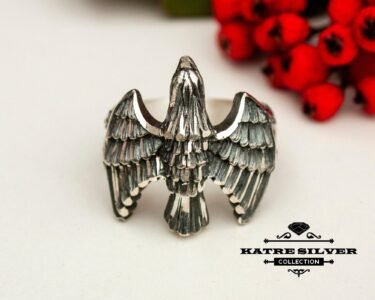 Eagle Statement Ring for Men 925 Sterling Silver – Handmade Vintage Eagle Ring, Bold Animal Designer Ring for Men - Image 3
