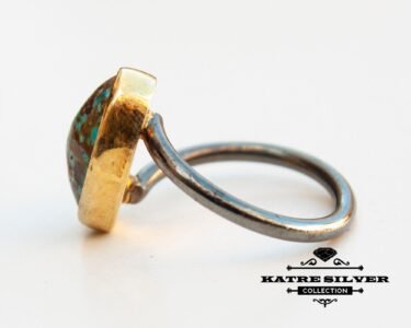 Oval Turquoise Ring, Navajo Ring, Turquoise Ring, Handmade Ring, Turquoise Jewelry, Statement Ring, Boho Ring, Natural Turquoise, Unique Ring - Image 6