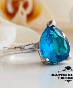 Swiss Blue Ring, Swiss Blue Topaz, Blue Solitaire Ring, Blue Topaz Ring, Topaz Ring, Blue Ring, Blue Topaz Jewelry, Blue Stone Ring, Promise
