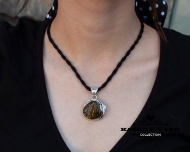 Natural Amber Necklace, Unique Amber Jewelry, Natural Amber Pendant, Rare Amber, Baltic Amber, Natural Gift - Image 2