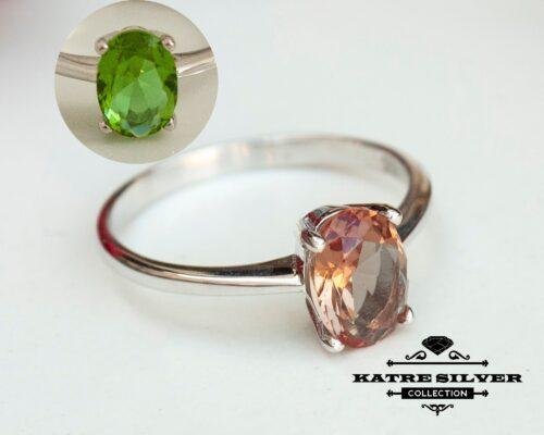 Sultanite Color Change Ring, Turkish Ring, Women Silver Ring, Solitaire Ring, Women Ring, Silver Stone Ring, 925 Silver Ring, Statement Ring