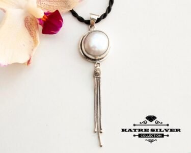 pearl pendant necklace 925 sterling silver white pearl