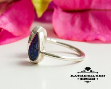 Mosaic Ring, Lapis Ring, Malachite Ring, Mosaic Stone, Lapis Lazuli Ring, Open Ring, Adjustable Ring, Mosaic Jewelry, Geometric Ring, Vintage - Image 7