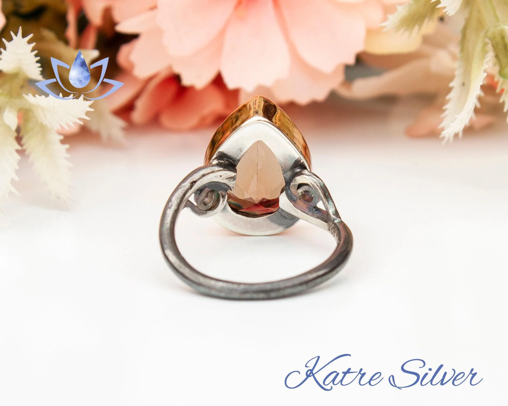 Stunning Pear Zultanite Ring 925 Sterling Silver – Color Changing Diaspore Engagement Ring, Vintage Statement Ring for Her - Image 10