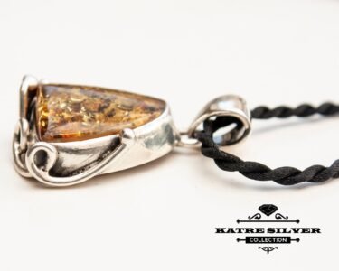 Stunning Green Amber Pendant 925 Sterling Silver – Natural Baltic Amber Necklace, Handmade Vintage Gemstone Jewelry Gift for Women - Image 7