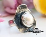 Large Pearl Ring, Statement Pearl Ring, White Pearl Ring, Pearl Ring, Statement Ring, Pearl Jewelry, Gemstone Ring, Handmade Ring, Unique