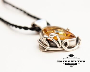 Stunning Green Amber Pendant 925 Sterling Silver – Natural Baltic Amber Necklace, Handmade Vintage Gemstone Jewelry Gift for Women - Image 3