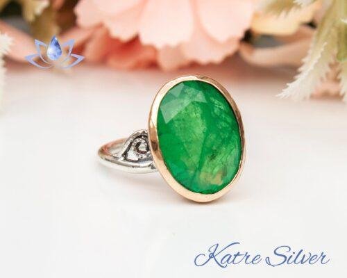 Oval Faceted Cut Paraiba Tourmaline Sterling Silver Ring, Paraiba Ring, Gift For Her, Paraiba Engagement Ring Promise Green, Anniversary Gift