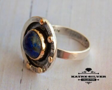 Stunning Lapis Lazuli Ring 925 Sterling Silver – Handmade Round Blue Stone Statement Ring, Elegant Gemstone Ring for Women - Image 4