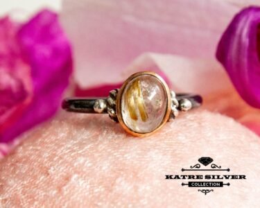 Golden Rutile Quartz Ring, Rutilated Quartz, Gemstone Ring, Quartz Ring, Dainty Ring, Quartz Jewelry, Natural Stone Ring, Unique Ring, Ring - Image 3