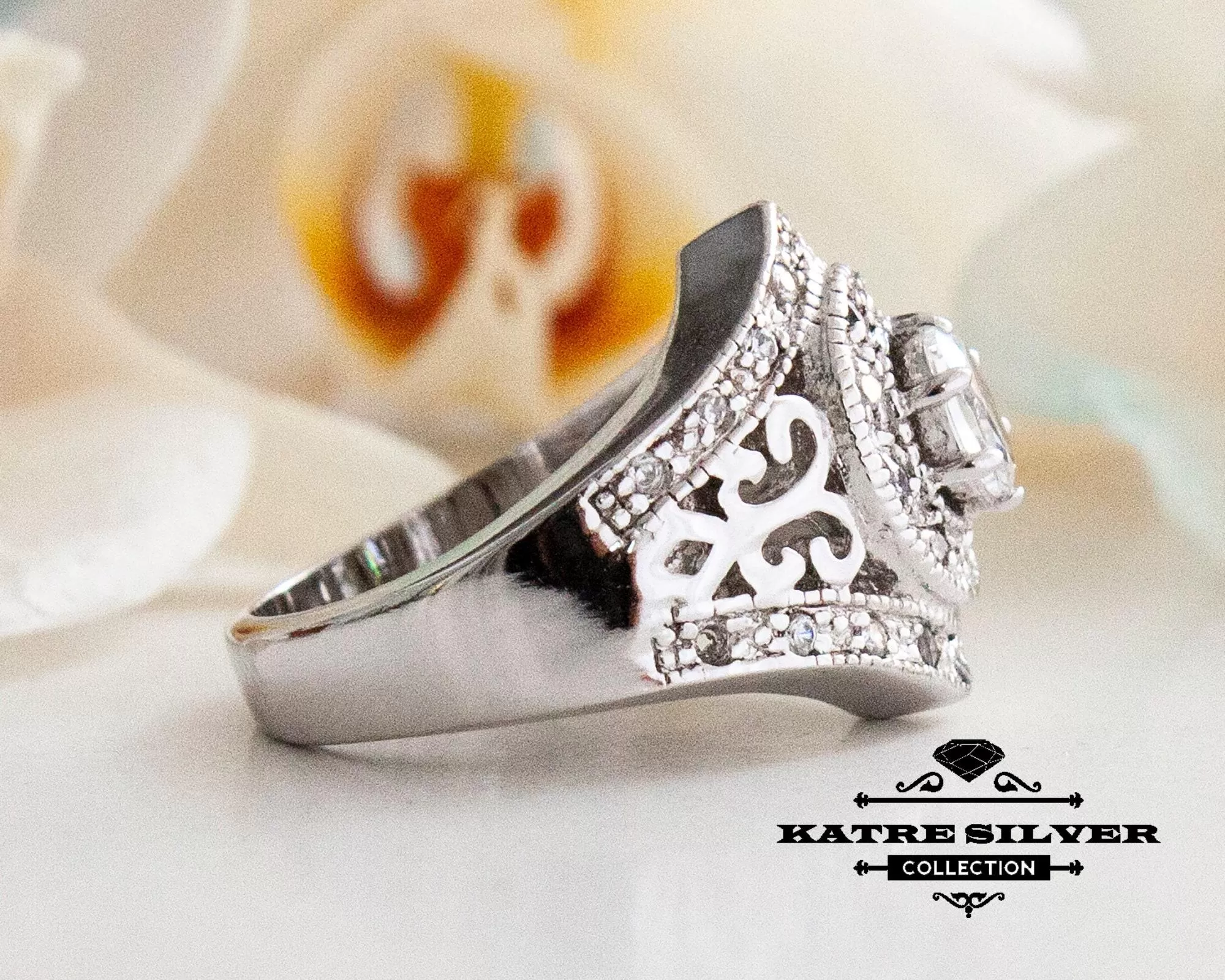 Drops Ring Statement – Stunning 925 Sterling Silver Modern Boho Ring, Unique Handmade Large Designer Ring Gift for Women - Image 6