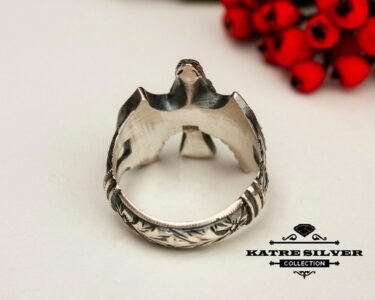 Eagle Statement Ring for Men 925 Sterling Silver – Handmade Vintage Eagle Ring, Bold Animal Designer Ring for Men - Image 7