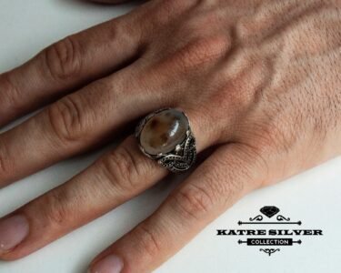 Mens Handmade Ring, Ottoman Mens Ring, Turkish Handmade Silver Men Ring, Yemeni Agate Ring, Gift for Him, 925k Sterling Silver Ring, Agate - Image 4