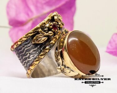 Boho Agate Ring, Agate Ring, Boho Ring, Statement Ring, Boho Jewelry, Agate Jewelry, Vintage Ring, Unique Ring, Handmade Ring, Adjustable Ring - Image 3