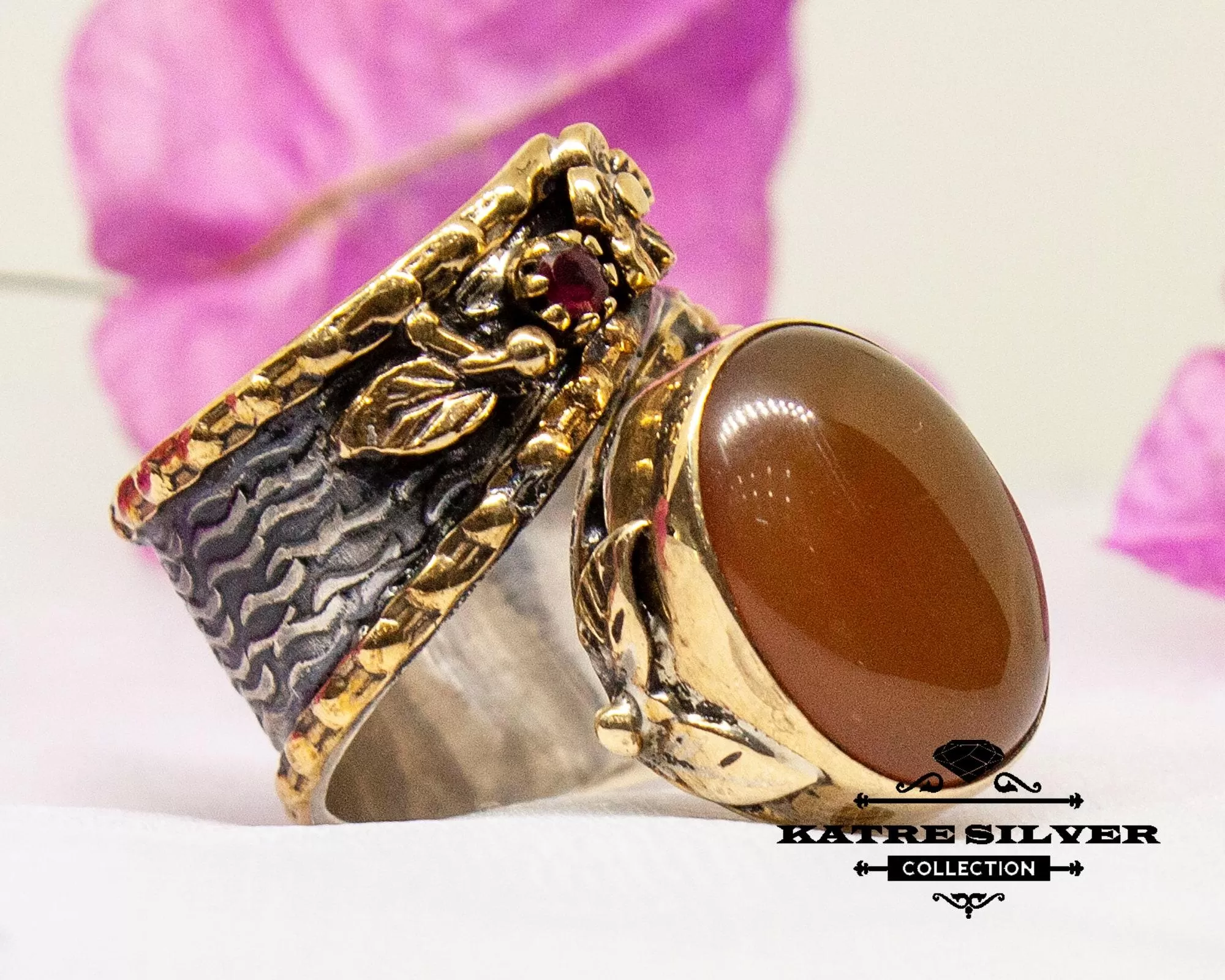 Stunning Boho Agate Ring 925 Sterling Silver – Handmade Adjustable Statement Gemstone Ring, Vintage Unique Jewelry Gift for Women - Image 3