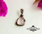 Raw Rose Quartz Pendant, Pink Quartz Pendant, Natural Rose Quartz, Rose Quartz Pendant, Rose Quartz Jewelry, Pink Pendant, Handmade Pendant - Image 5