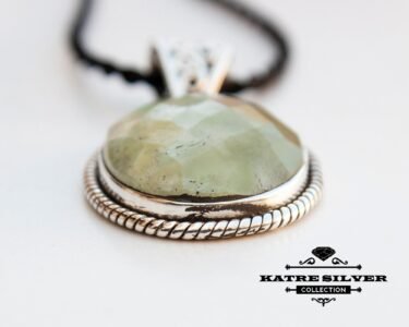 Stunning Green Quartz Pendant 925 Sterling Silver – Handmade Green Gemstone Necklace, Unique Vintage Quartz Jewelry Gift for Women - Image 5