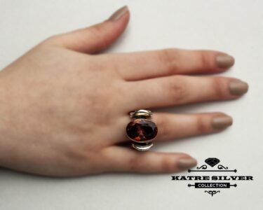 Stunning Oval Diaspore Ring 925 Sterling Silver – Color Changing Gemstone Ring, Elegant Solitaire Ring for Women - Image 2